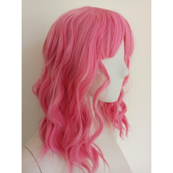 Peruka fale do ramion różowa lolita cosplay anime PK074