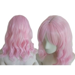 Peruka do ramion pastelowy róż pastel goth różowa PK078