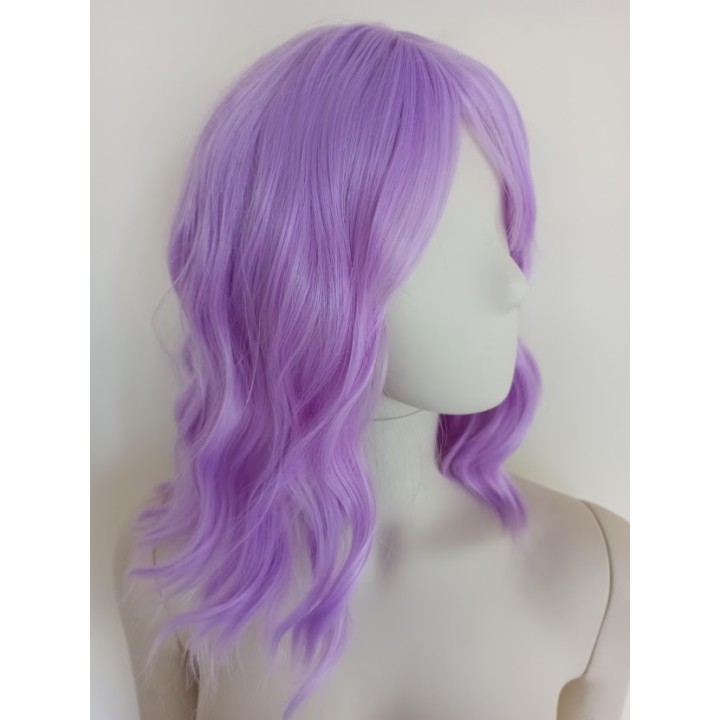 Peruka do ramion lawendowy fiolet pastel goth loki PK080