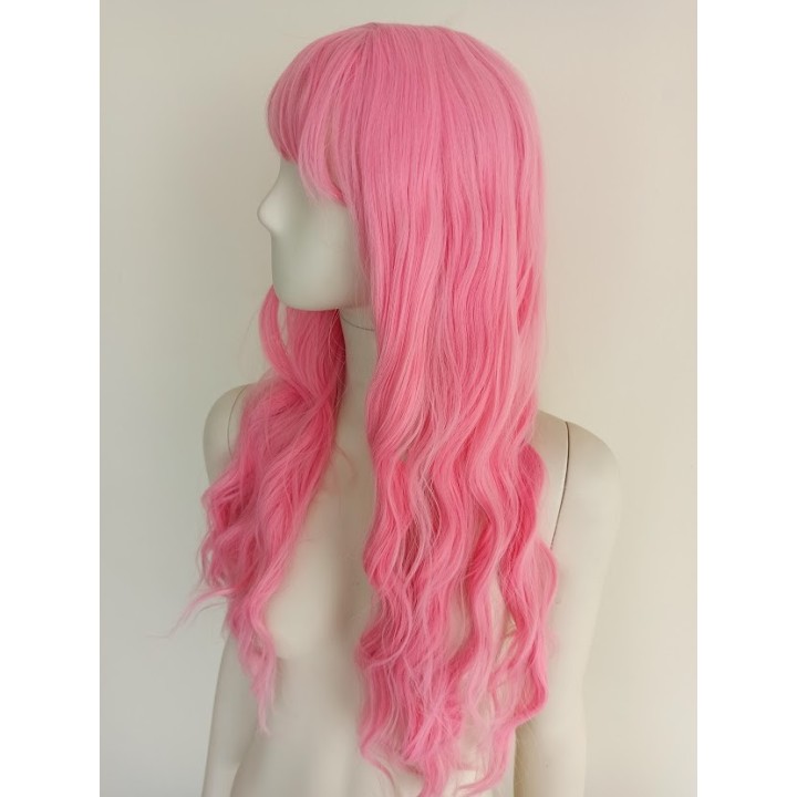 Peruka z prostą grzywką różowa Barbie cosplay fale PK086