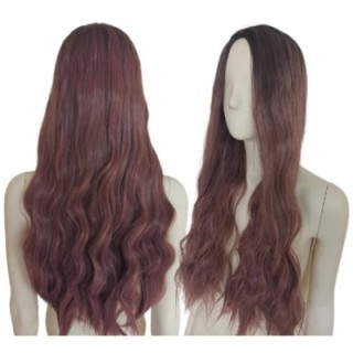 Peruka ombre długie fale taro pastel goth nu loki PK063