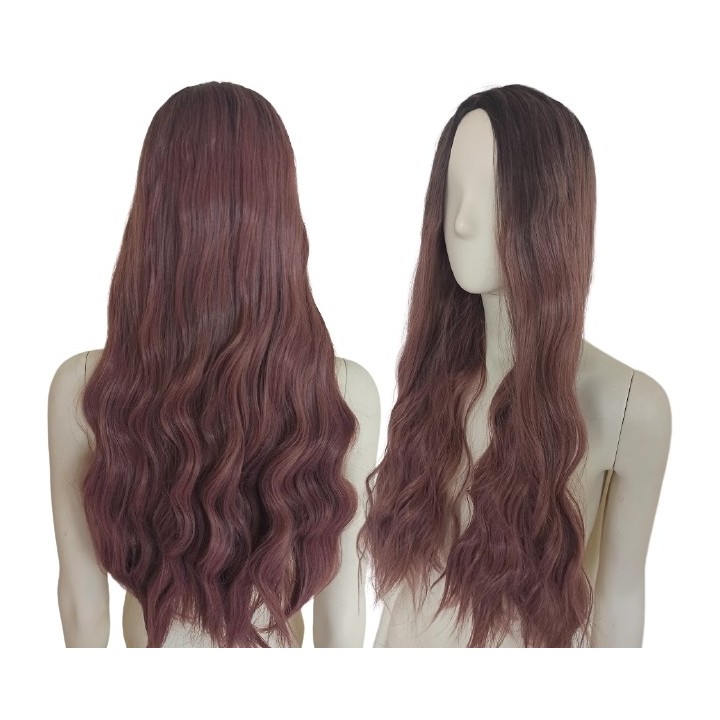 Peruka ombre długie fale taro pastel goth nu loki PK063