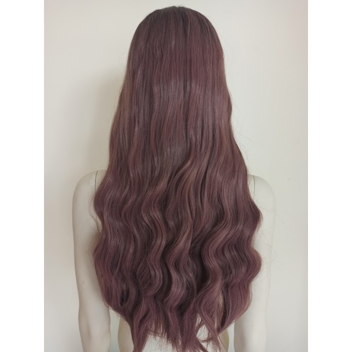 Peruka ombre długie fale taro pastel goth nu loki PK063