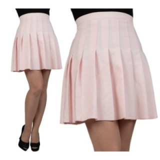 Spódniczka mini TENNIS SKIRT pudrowo różowa plisowana PRODUKT POLSKI lolita
