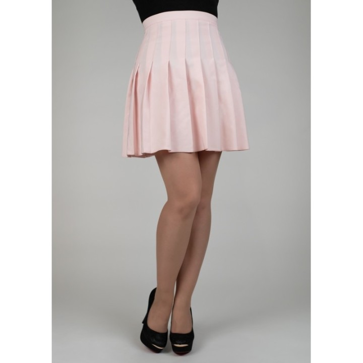 Spódniczka mini TENNIS SKIRT pudrowo różowa plisowana PRODUKT POLSKI lolita