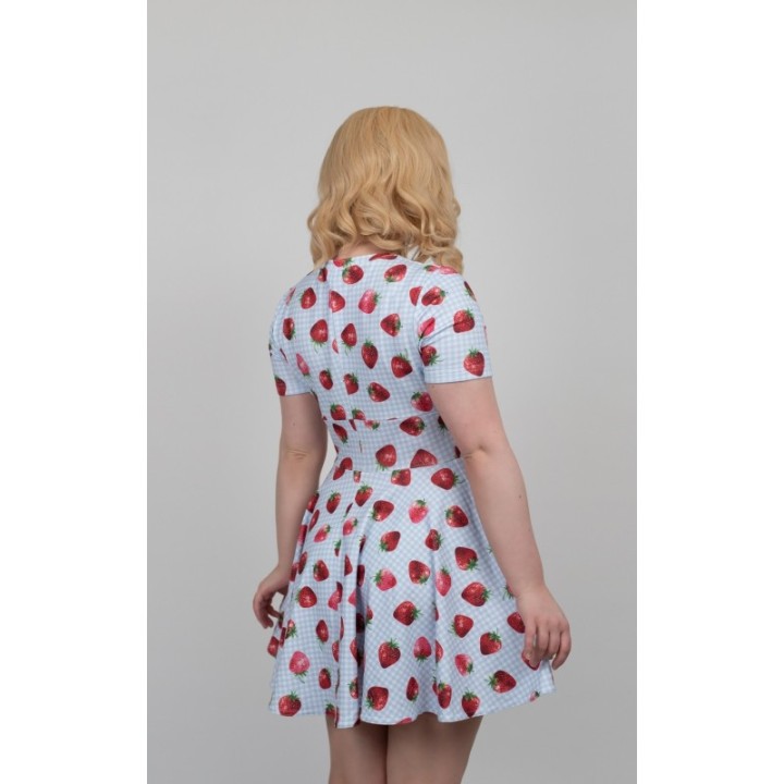 Sukienka w truskawki lolita kawaii alternatywna MOMO