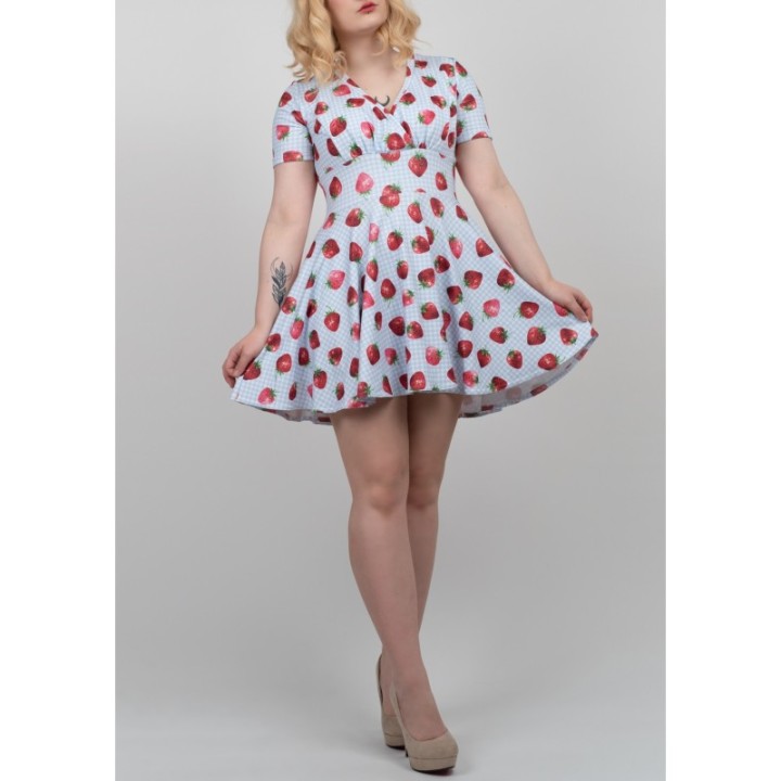 Sukienka w truskawki lolita kawaii alternatywna MOMO