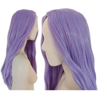 Peruka bez grzywki lawendowa fioletowa pastel goth PK023