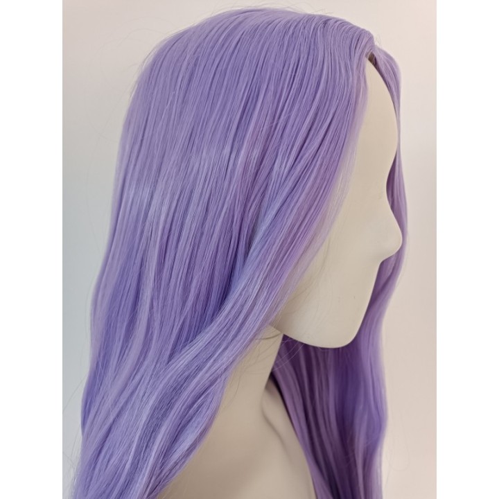 Peruka bez grzywki lawendowa fioletowa pastel goth PK023