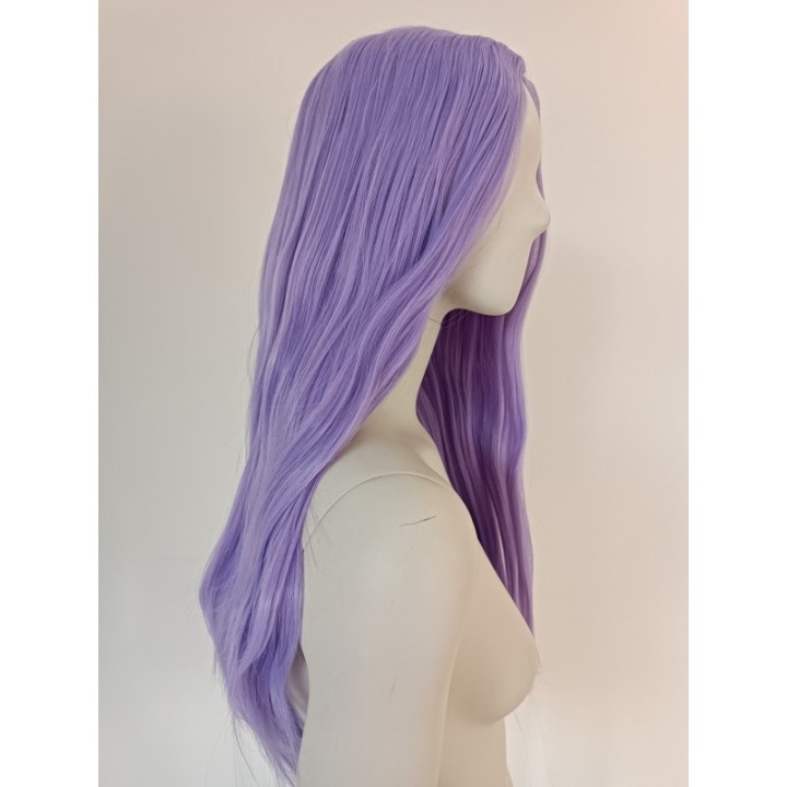 Peruka bez grzywki lawendowa fioletowa pastel goth PK023