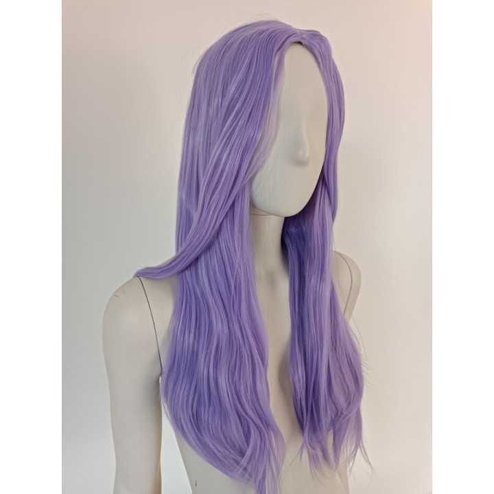 Peruka bez grzywki lawendowa fioletowa pastel goth PK023