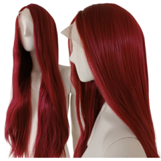 Peruka lace front bordowa czerwona Poison Ivy LF003