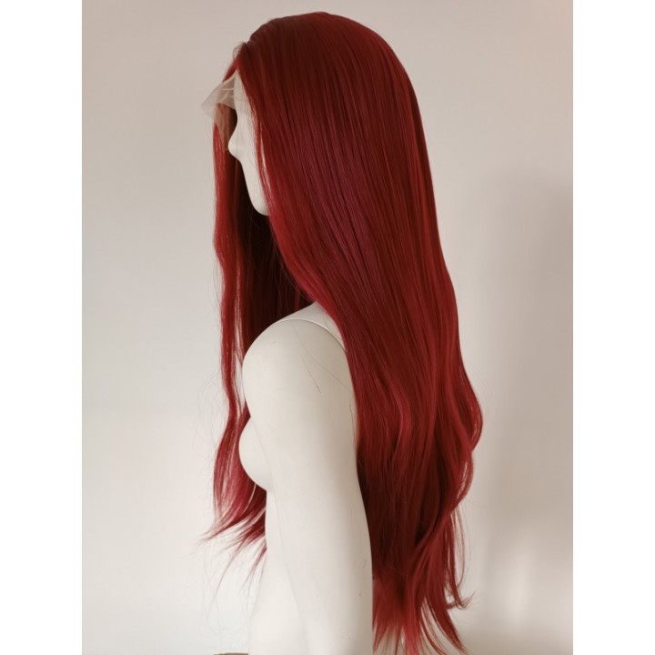 Peruka lace front bordowa czerwona Poison Ivy LF003