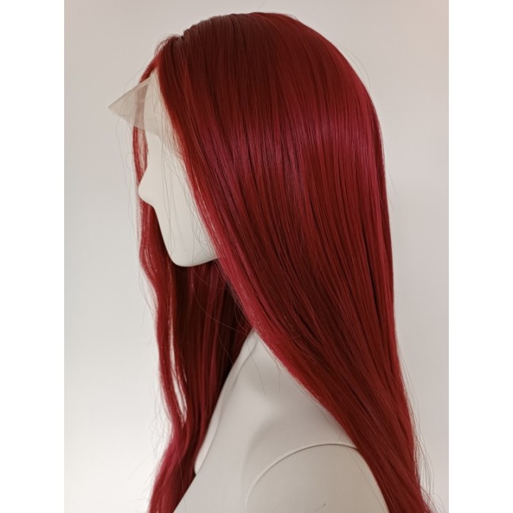 Peruka lace front bordowa czerwona Poison Ivy LF003
