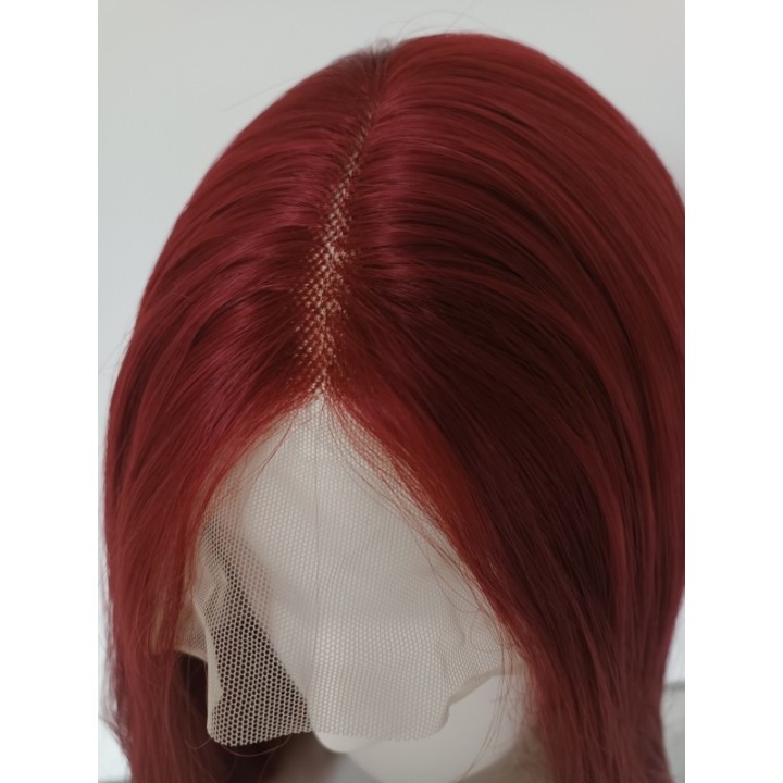 Peruka lace front bordowa czerwona Poison Ivy LF003