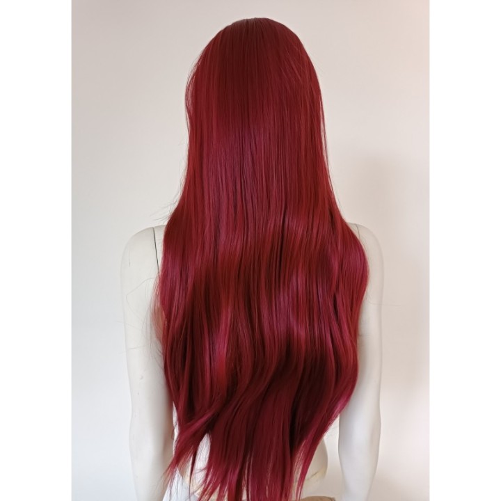 Peruka lace front bordowa czerwona Poison Ivy LF003