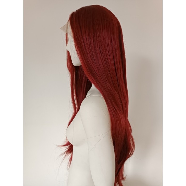 Peruka lace front bordowa czerwona Poison Ivy LF003