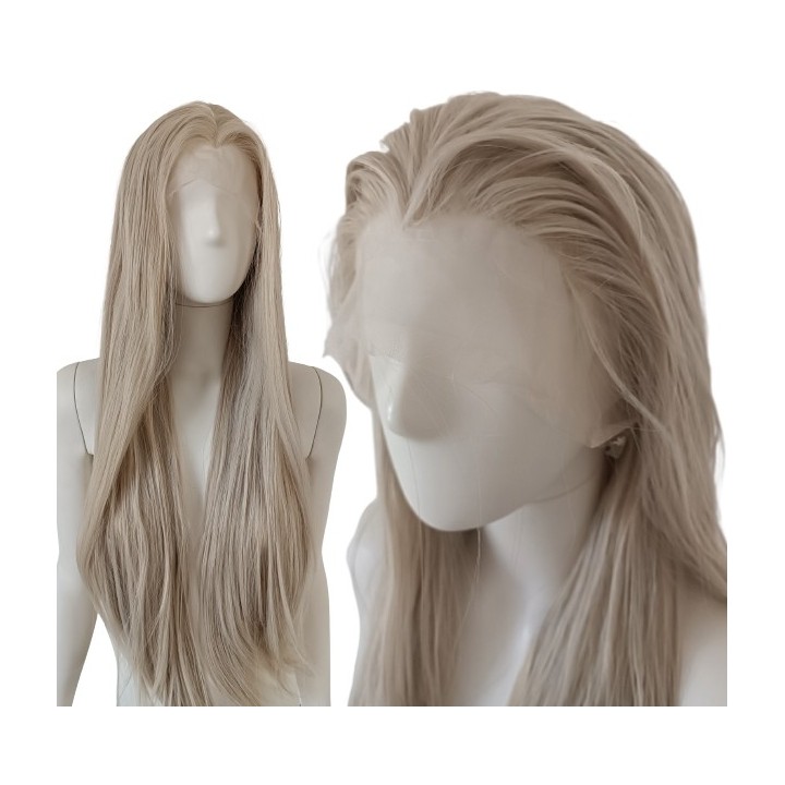 Peruka lace front jasny platynowy blond Elsa LF006