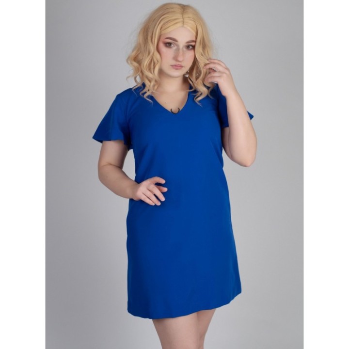 Sukienka trapezowa kobaltowa TESSA