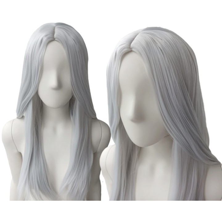 Peruka bez grzywki szara Wiedźmin cosplay Geralt PK003