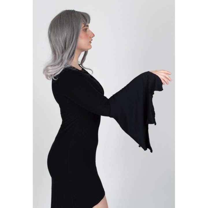 Sukienka z szerokimi rękawami nietoperz gotycka NOCTURNE