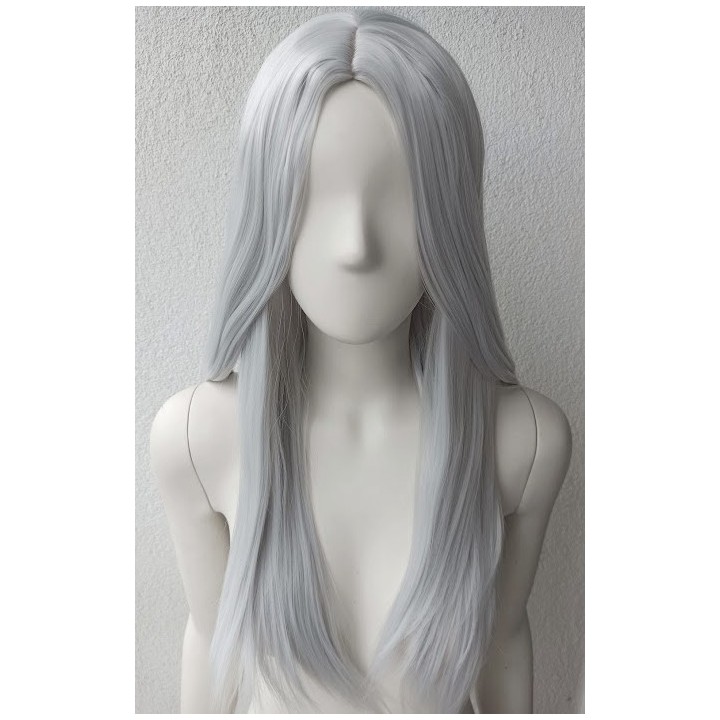 Peruka bez grzywki szara Wiedźmin cosplay Geralt PK003