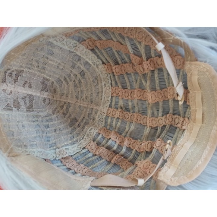 Peruka bez grzywki szara Wiedźmin cosplay Geralt PK003