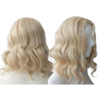 Peruka jasny blond fale do ramion bez grzywki PK002