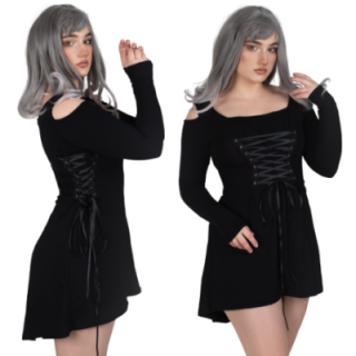 Sukienka gotycka 2w1 asymetryczna LILITH