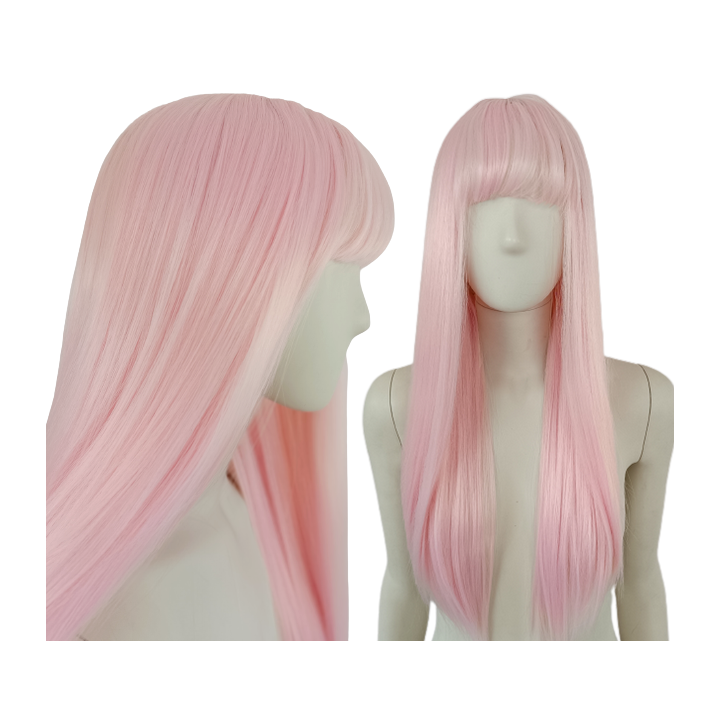 Peruka jasny róż różowa cosplay Zero Two PK101