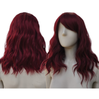 Peruka bordowa Cruella Estella cosplay do ramion PK027
