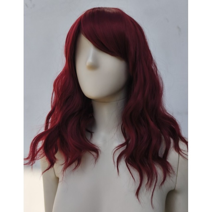 Peruka bordowa Cruella Estella cosplay do ramion PK027