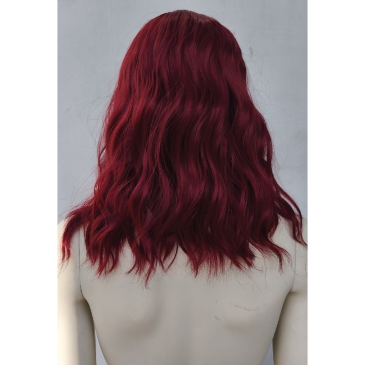 Peruka bordowa Cruella Estella cosplay do ramion PK027