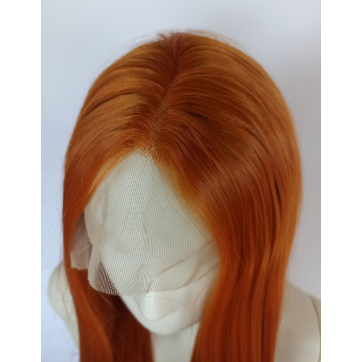 Peruka lace front ruda długa pomarańczowa LF007