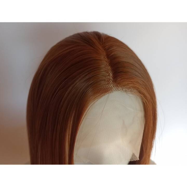 Peruka długa LACE FRONT ciepły złoty brąz brązowa LF008