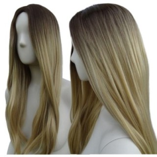 Peruka ombre bez grzywki złoty naturalny blond PK045