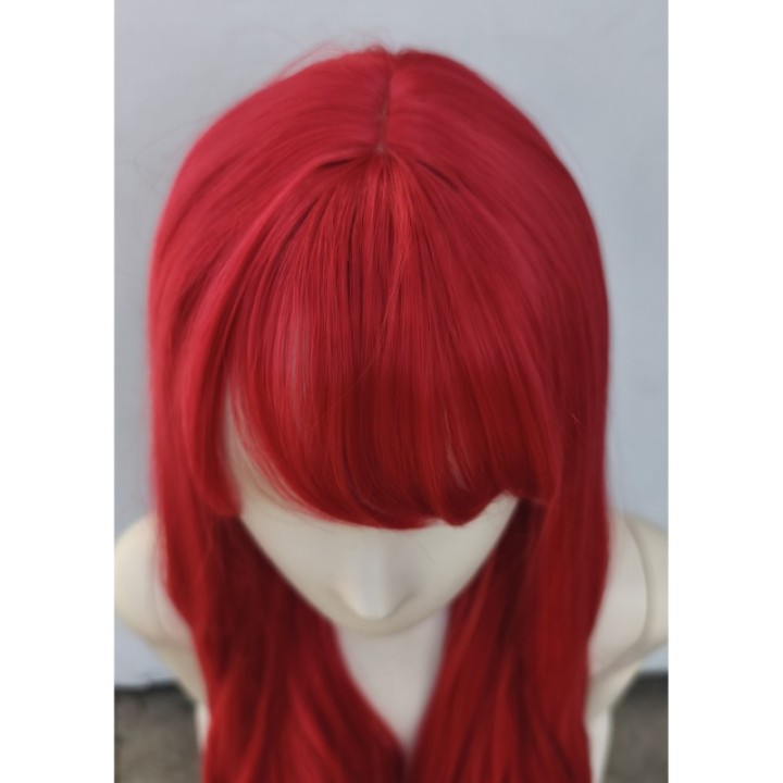Peruka z prostą grzywką czerwona anime cosplay PK106