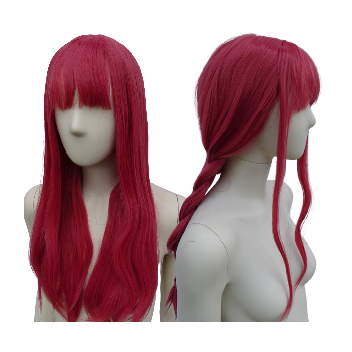 Peruka malinowa Chainsaw Man Makima cosplay PK105
