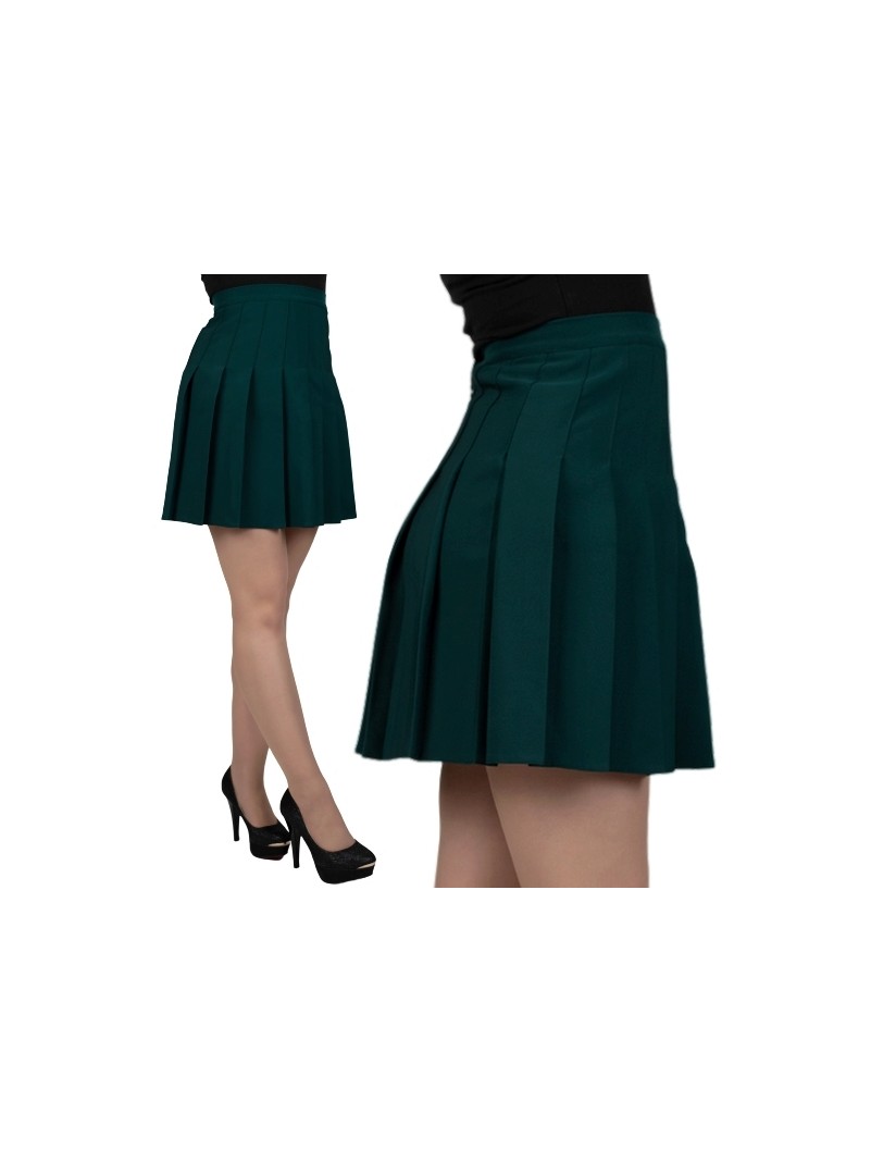 Spódniczka plisowana TENNIS skirt zielona butelkowa