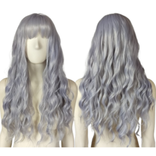 Peruka fale szara siwa srebrna fale loki cosplay PK130