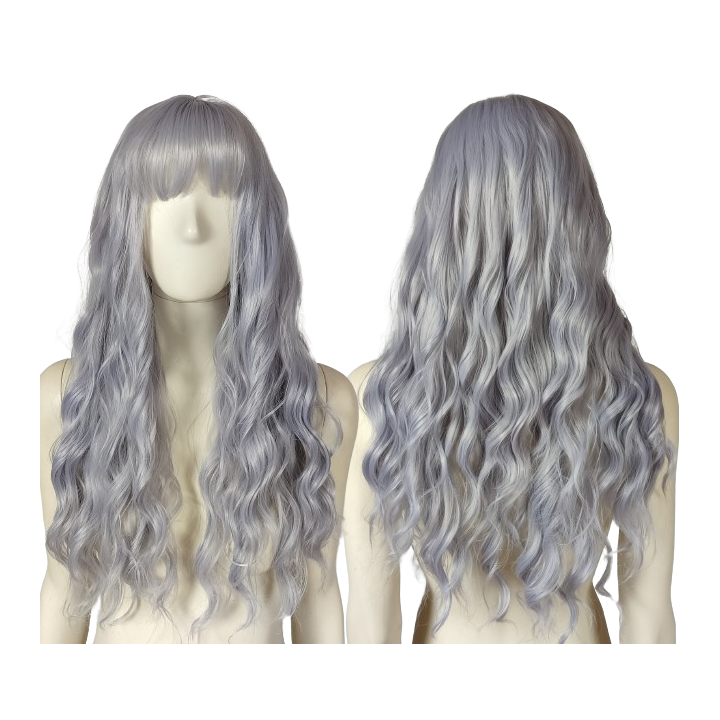 Peruka fale szara siwa srebrna fale loki cosplay PK130