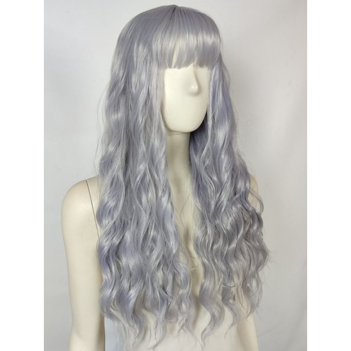 Peruka fale szara siwa srebrna fale loki cosplay PK130