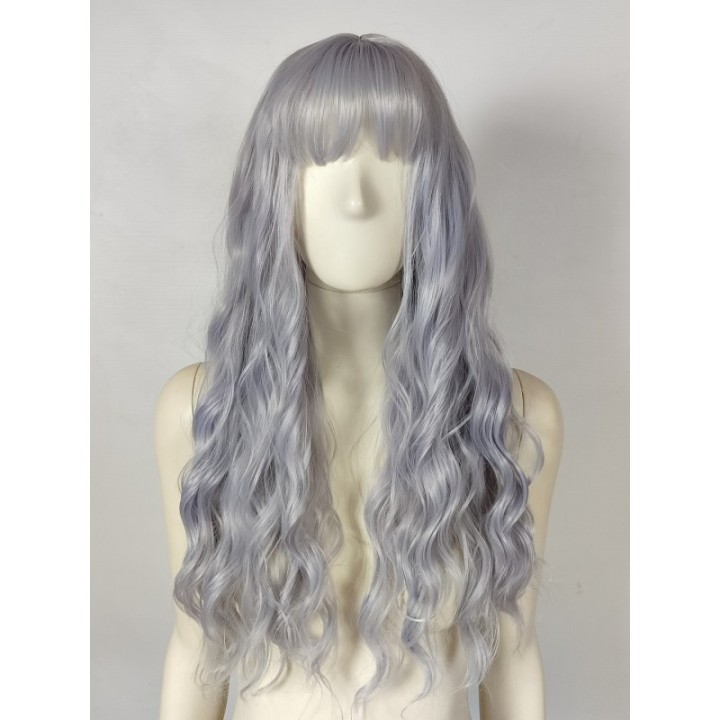 Peruka fale szara siwa srebrna fale loki cosplay PK130