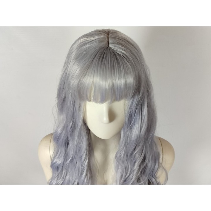 Peruka fale szara siwa srebrna fale loki cosplay PK130