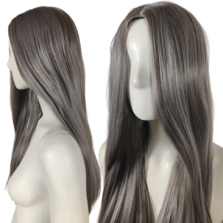 Peruka stalowa siwa grafitowa szara ciemnoszara PK096