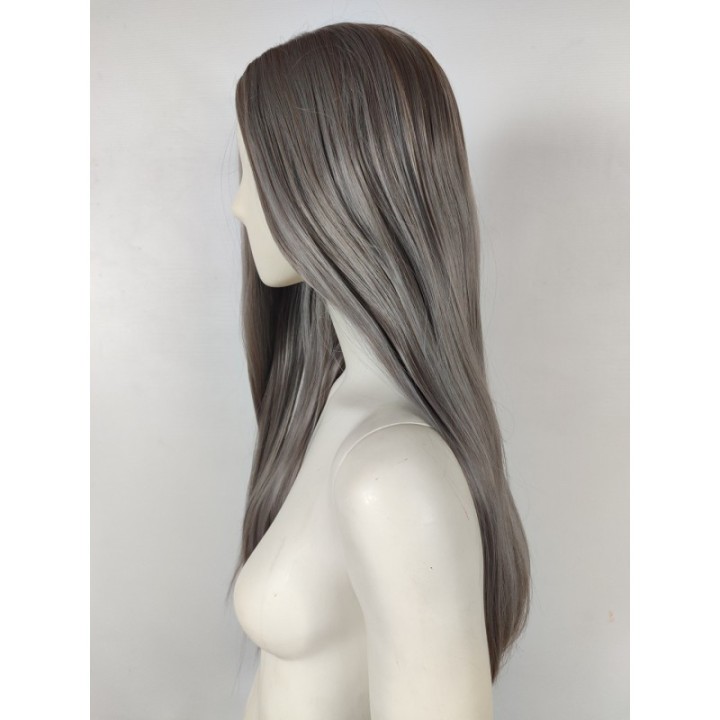 Peruka stalowa siwa grafitowa szara ciemnoszara PK096