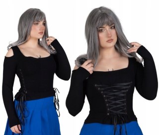 Bluzka gotycka 2w1 gorset sznurowana LILITH