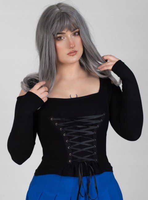 Bluzka gotycka 2w1 gorset sznurowana LILITH