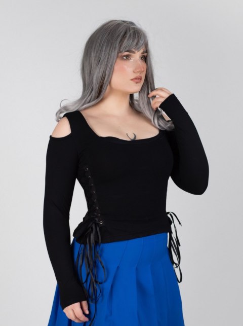 Bluzka gotycka 2w1 gorset sznurowana LILITH