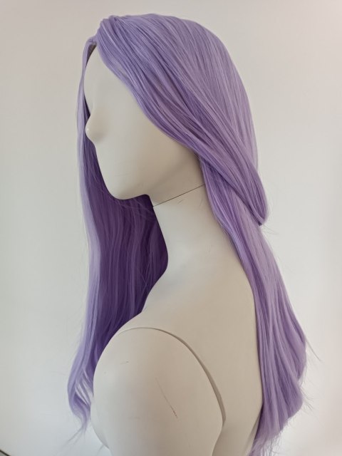 Peruka bez grzywki lawendowa fioletowa pastel goth PK023